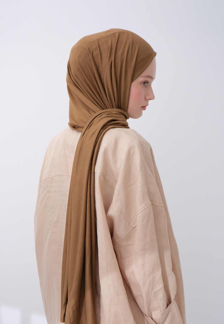 Jersey Schal Sütlü Kahve