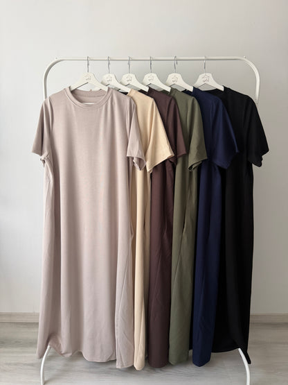 Basic T-Shirt-Kleid