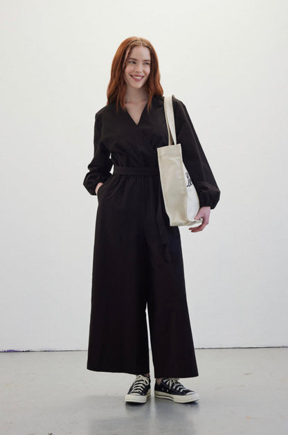 Oversize-Jumpsuit aus Gabardine