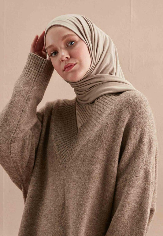 Jersey Schal Beige